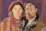 Stanislaw Wyspianski's self-portrait with wife in peasant costume