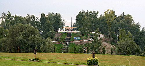 view of Pope John Paul II Sanctuary from the Sanctuary of Divine Mercy in Krakow