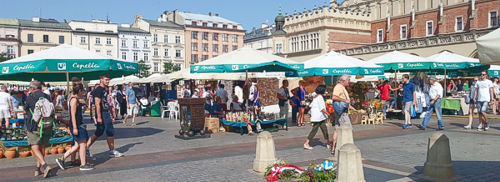 Saint Michael market in Krakow, Poland