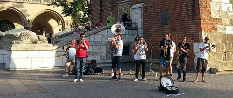 Jazzband in the Krakow central square