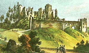 ruins of a castle near Krakow