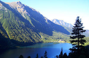 Morskie Oko lake in the Tatra Mountains, Poland