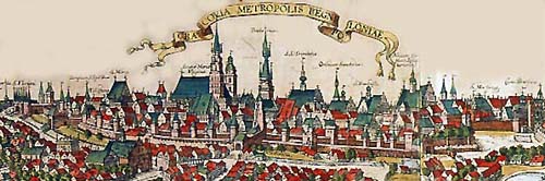 Panorama of Krakow in the 17th century Krakow's view from the 17th century