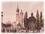churches on the central square of Krakow